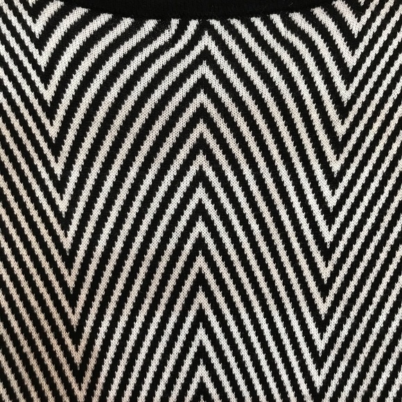 Topin Black and White Striped Long Sleeve Dress M - Picture 6 of 6